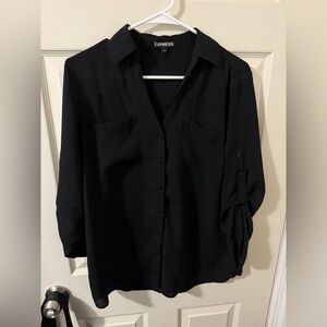 Express Classic Black button up portofino Shirt